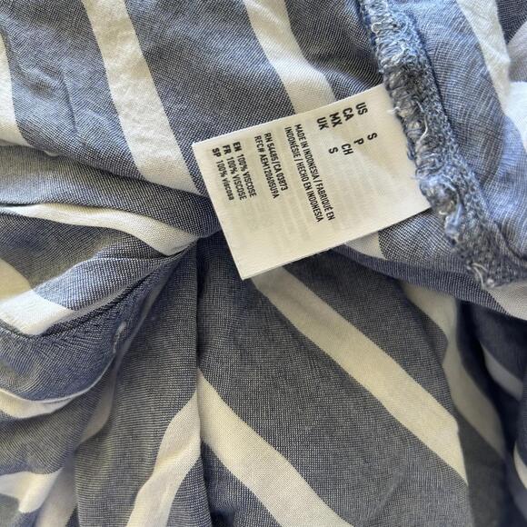 American Eagle Outfitters Striped Long Sleeve Collared Shirt Women's Small - Picture 4 of 4